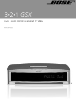 Bose 3.2.1-GSX - Owners Guide 
